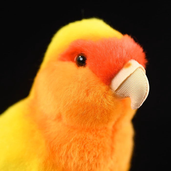 Realistic Yellow-collared Lovebird Stuffed Animal Plush Toy, Lovebird Plushies