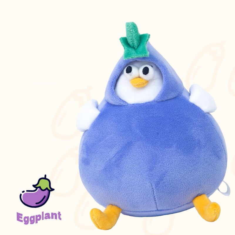 Chubby Vegetable Seagull Stuffed Animal Plush Toy