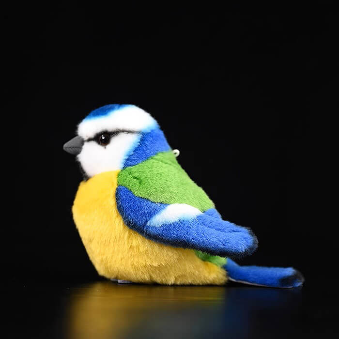 Realistic Eurasian Blue Tit Bird Stuffed Animal Plush Toy