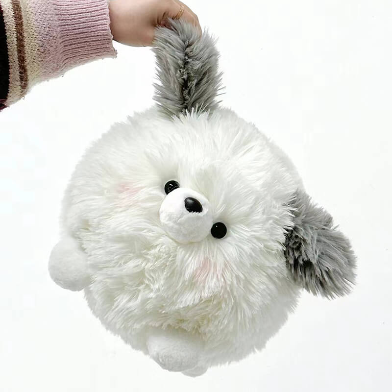 Chubby Stuffed Animal Plush Hugging Pillow - Fluffy Dog, Fluffy Pig