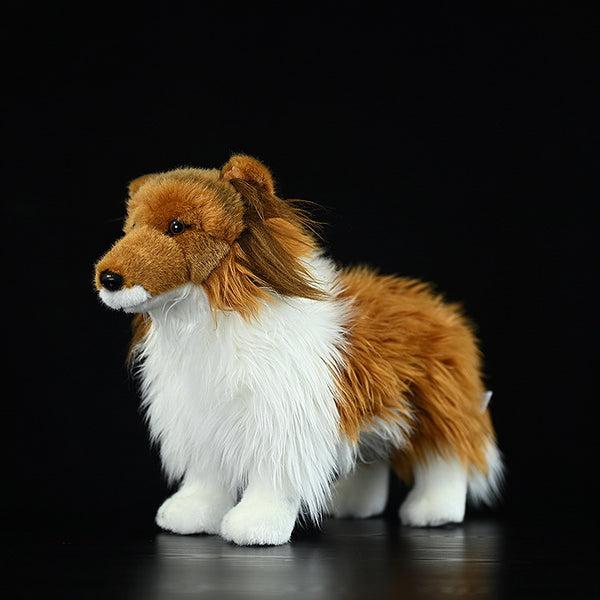 Realistic Shetland Sheepdog Stuffed Animal Plush Toy, Sheltie