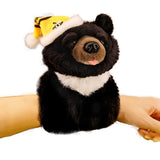 Cute Asian Black Bear Stuffed Plush Slap Bracelet, Bear Plushies