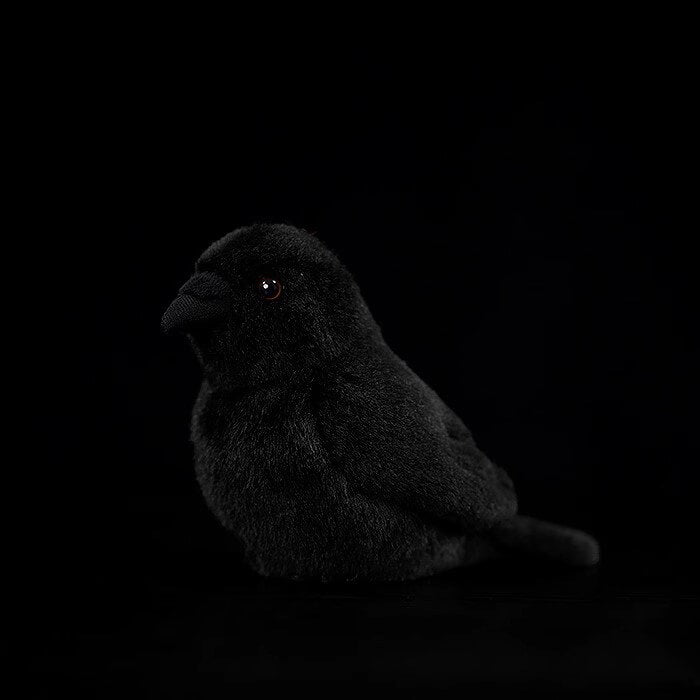 Realistic Chubby Crow Bird Stuffed Animal Plush Toy