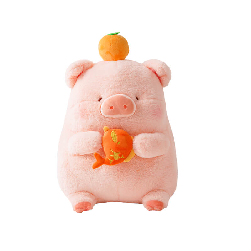 Cute Orange Pig Stuffed Animal Plush Toy, LuLu Plushies