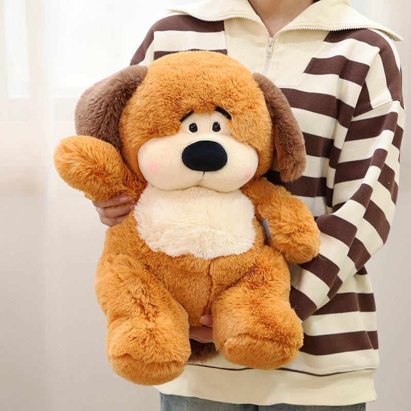 Sad Dog Stuffed Animal Plush Toy, Dog Hugging Pillow