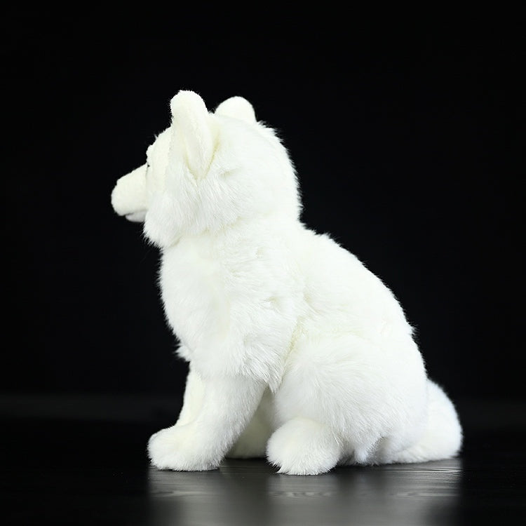 Realistic Arctic Fox Stuffed Animal Plush Toy, White Fox Plushies