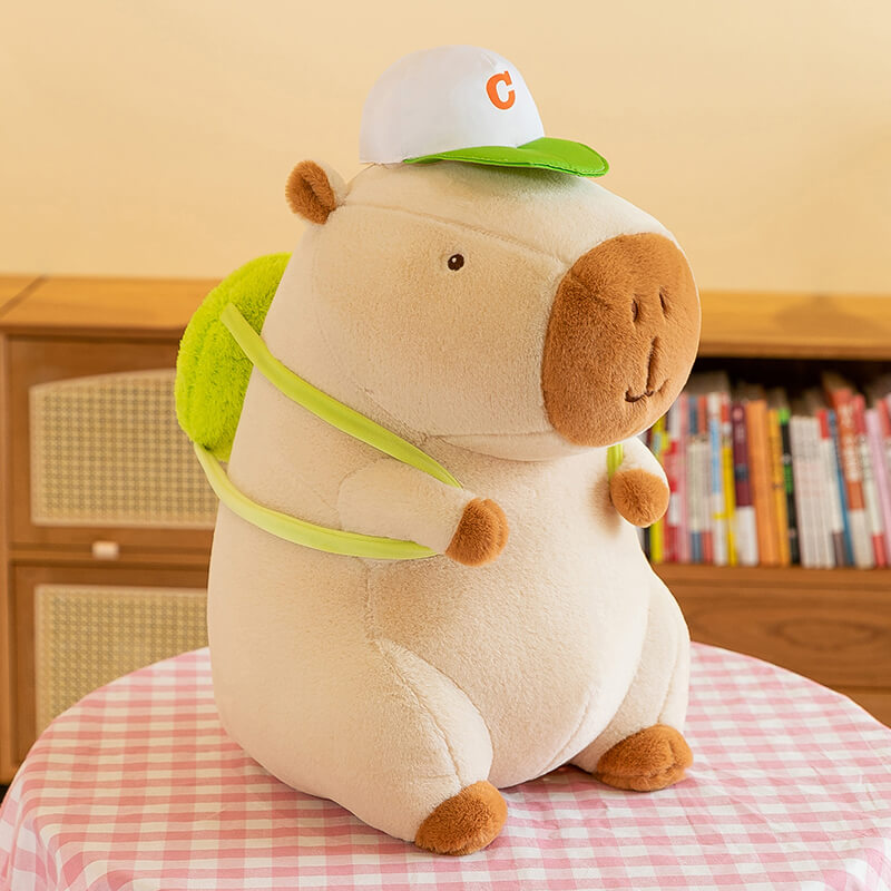 Cute Capybara Plush Toy with Backpack, Kawaii Capybara Stuffed Animal Plushie