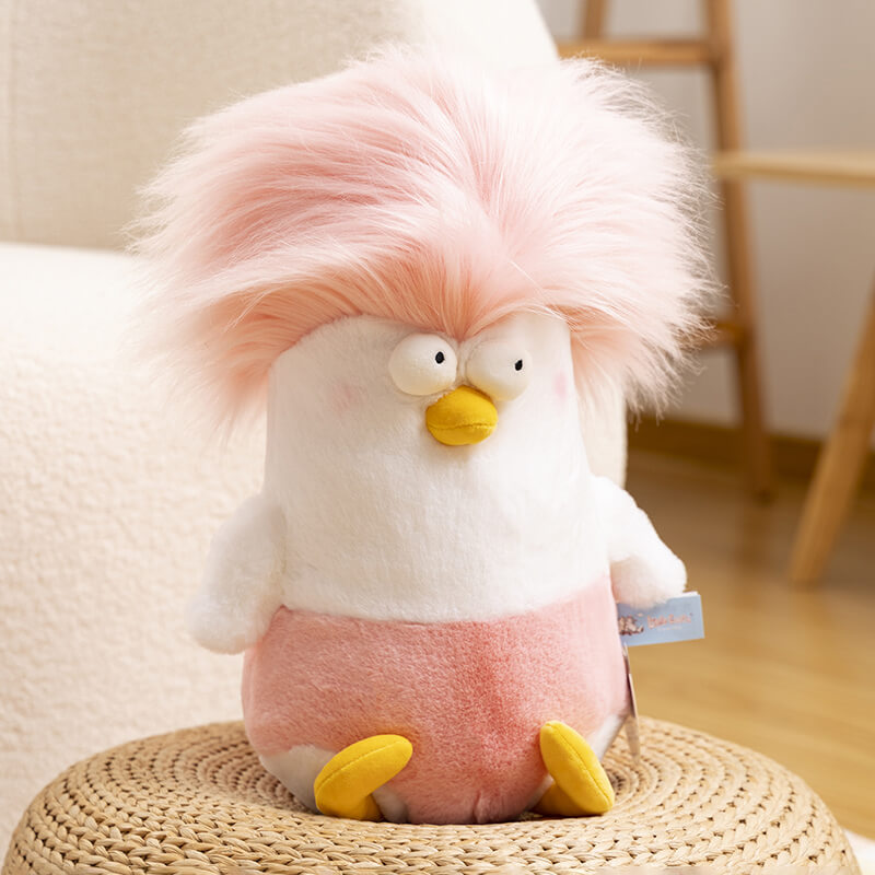 Afro Chick Stuffed Animal Plush Toy, Chicken Plushies