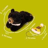 Cute Asian Black Bear Stuffed Plush Slap Bracelet, Bear Plushies
