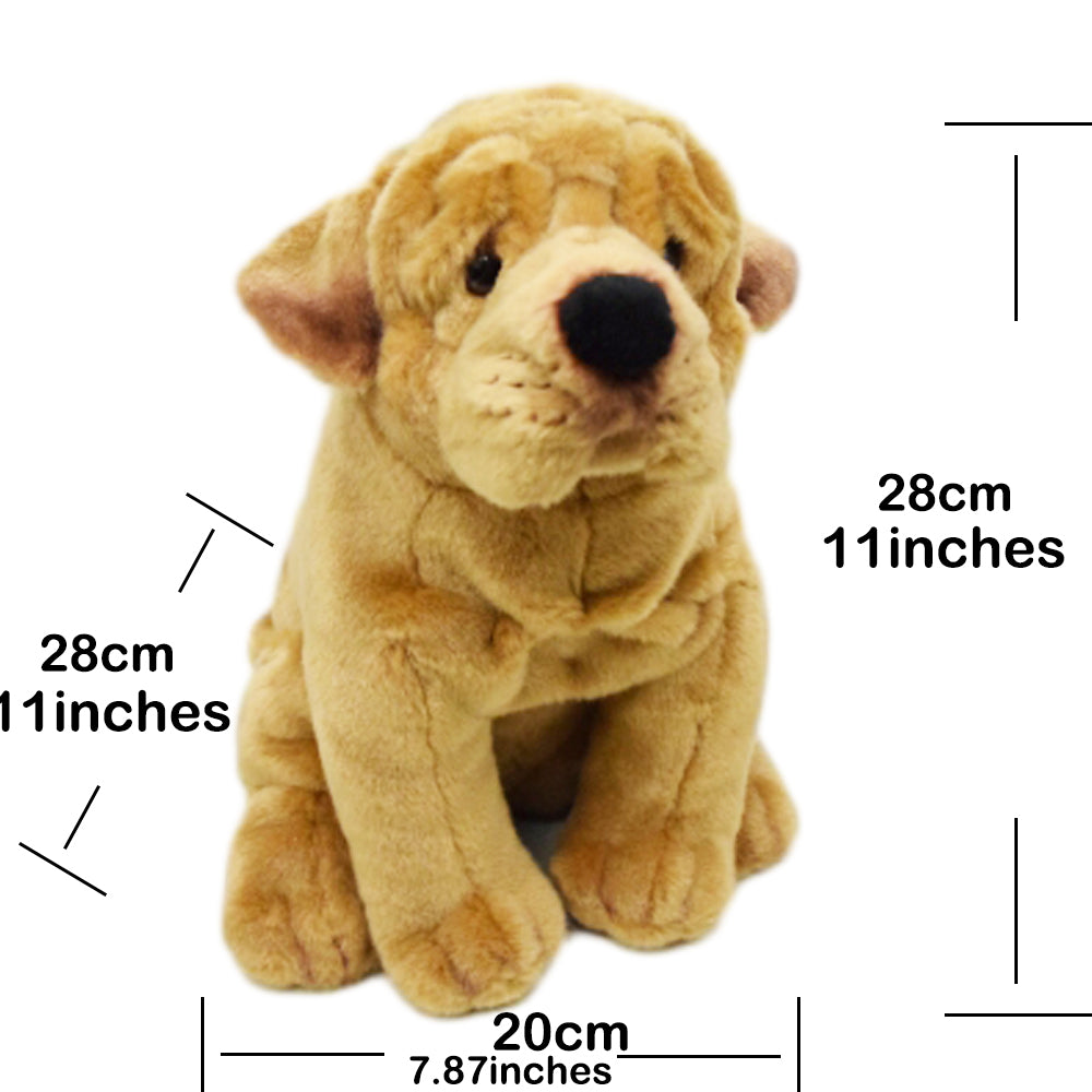 Realistic Shar Pei Dog Stuffed Animal Plush Toy, Pet Plushies