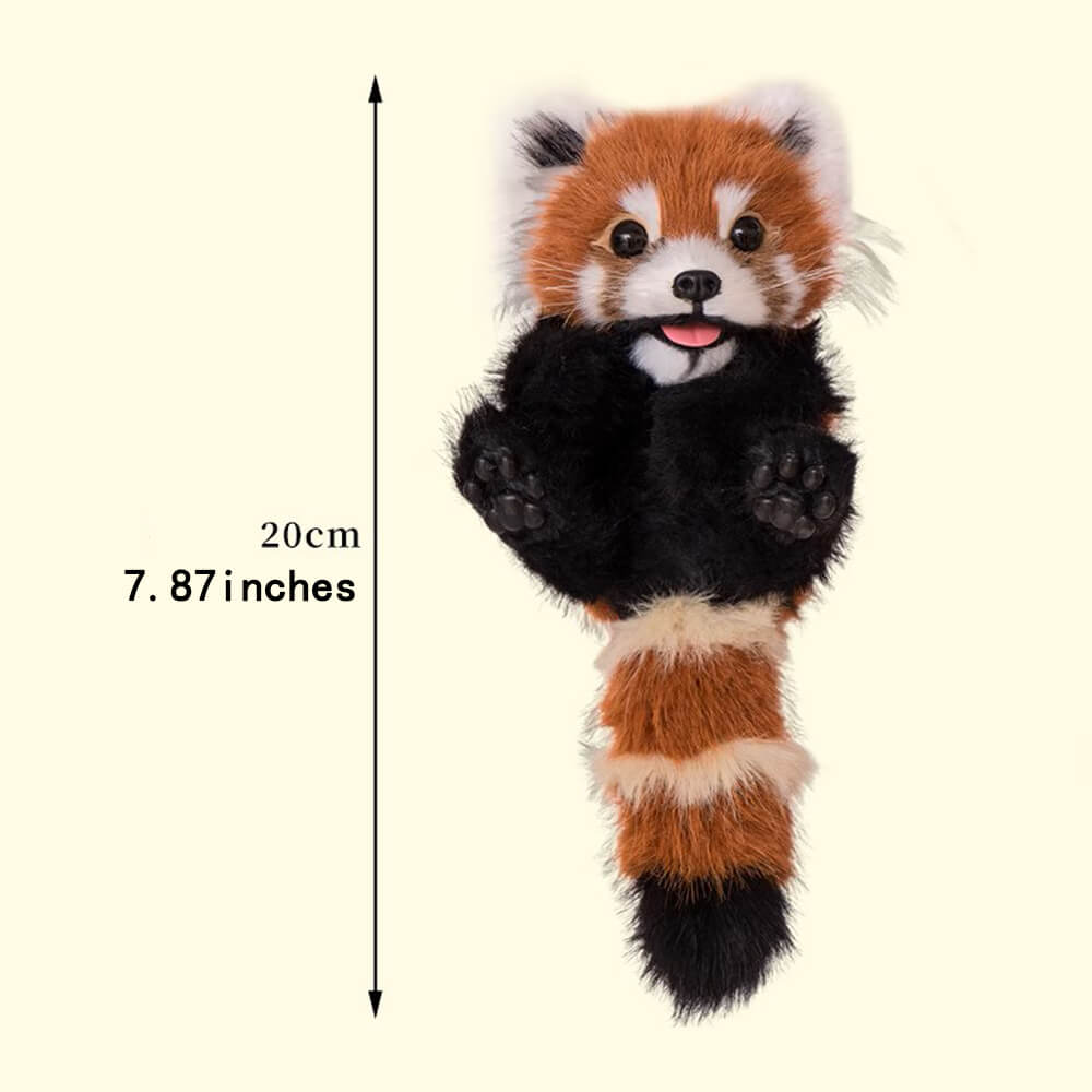 Handmade Red Panda Cub Bag Charm, Kawaii Keychain for Backpack