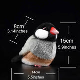 Realistic Bearded Reedling Bird Stuffed Animal Plush Toy