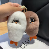 Fluffy Stuffed Penguin Bag Charm