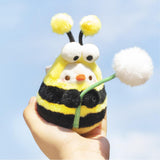 Cute Bee Plush Stuffed Bag Charm, Animal Keychain