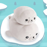 Soft Seal Hugging Pillow With Stars In The Eyes
