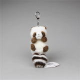 Cute Raccoon Plush Bag Charm, Animal Keychain