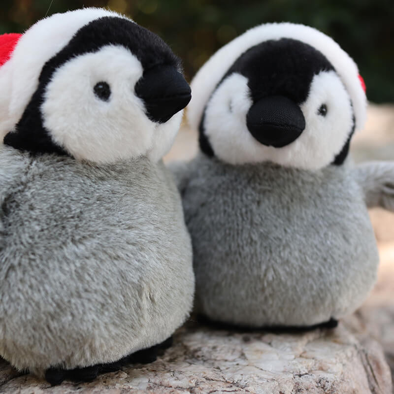 Christmas Emperor Penguin Cub Stuffed Plush Bag Charm