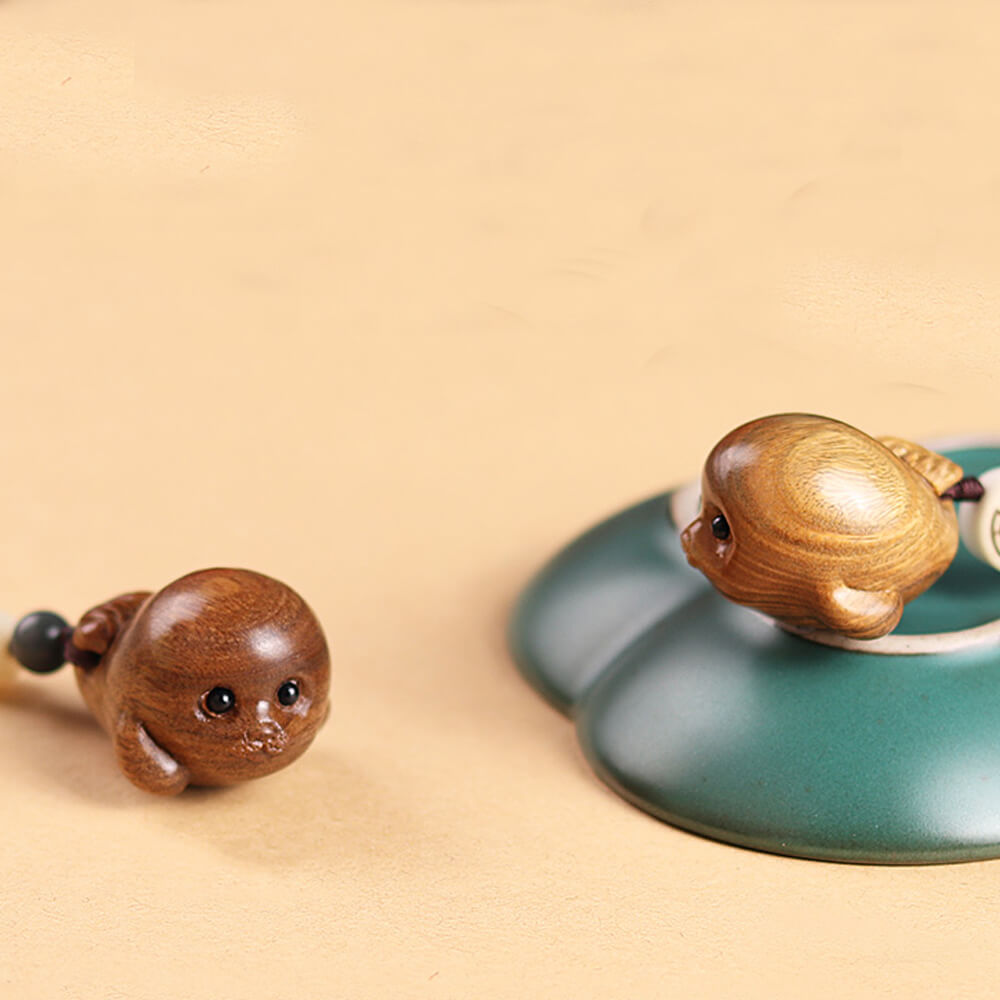 Handmade Sandalwood Seal Keychain