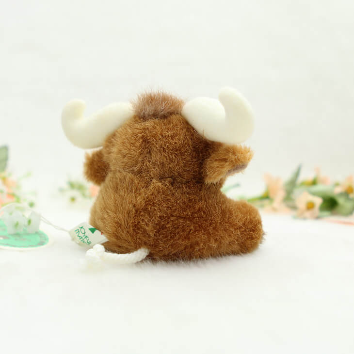 Water Buffalo Plush Bag Charm, Animal Stuffed Keychain