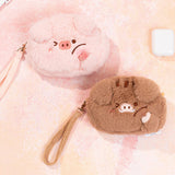 Cute Plush Zippered Pig Coin Purses