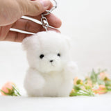 Polar Bear Cub Plush Bag Charm Stuffed Animal Keychain Doll