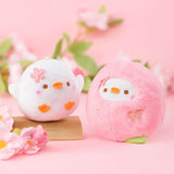 Cute Duck Plush Bag Charm/Keychain With Peach Plush Cover