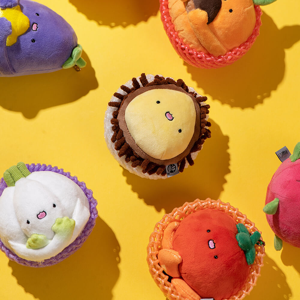 Cute Fruit Plush Bag Charm, Vegetables Keychain