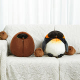 Chubby King Penguin Stuffed Animal Plush Toy, Penguin Plushies