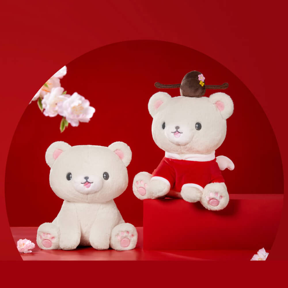 Adorable Fly Bear Stuffed Animal Plush Toy with Magnetic Hat