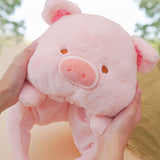 Winter Plush Stuffed Pig Hat, Scarf Cap