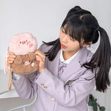 Cute Plush Zippered Pig Coin Purses