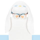 Cartoon Long-eared Rabbit Plush Toy with Flannel Blanket