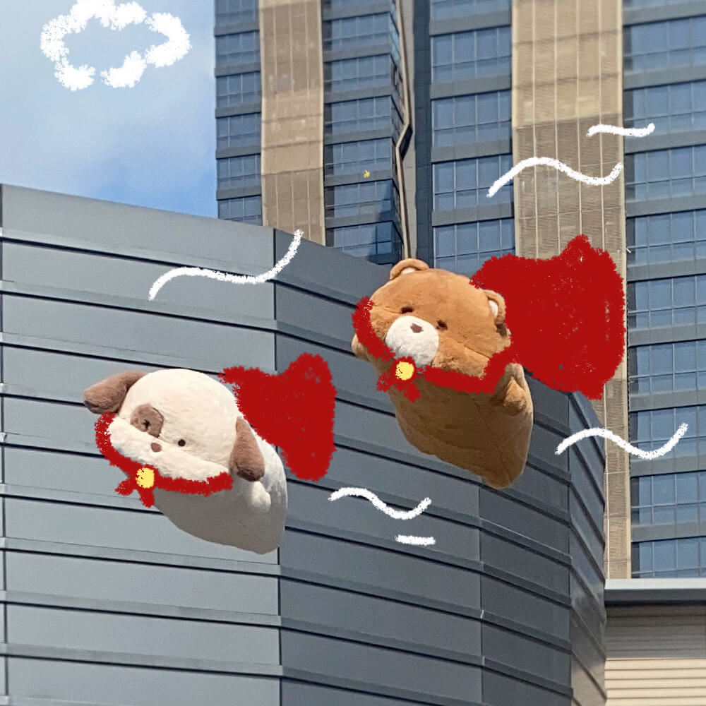 Soft Lie Down Bear Stuffed Animal Hugging Pillow