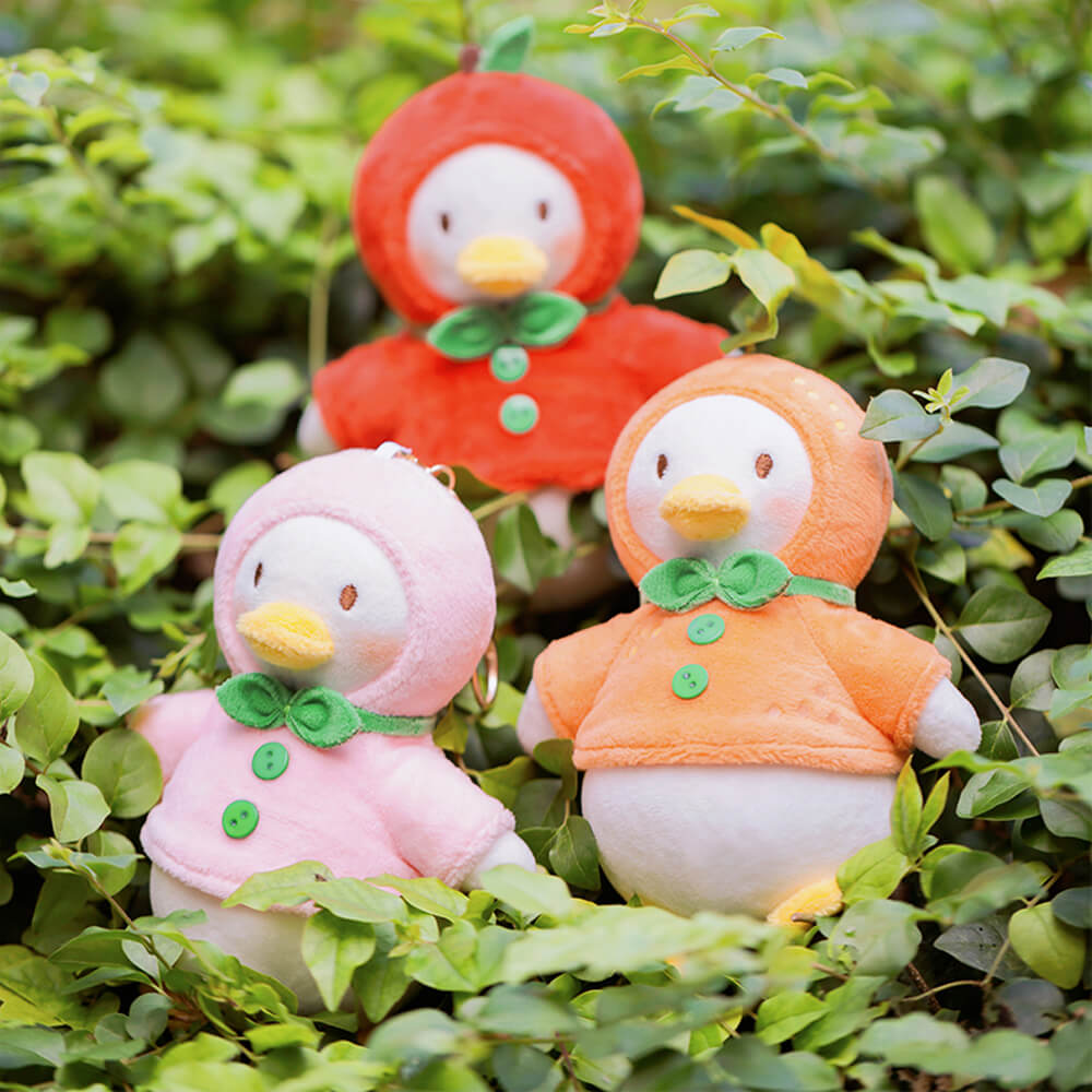 Cute Fruit Duck Stuffed Animal Bag Charm