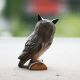 Handmade Carved Owl Figurine