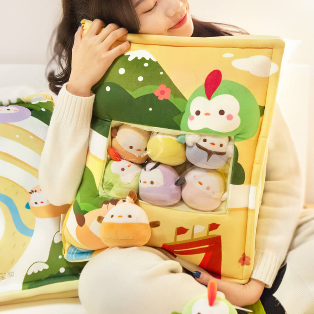 Cute Bird Stuffed Animal Throw Pillow