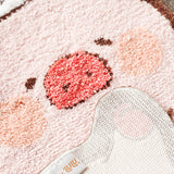 Cute Sleepy Pig Shaped Area Rug, Pig Carpet