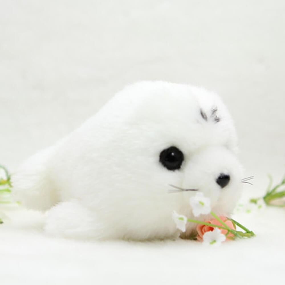 Baby Harp Seal Stuffed Animal Plush Toy