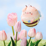 Cute Bee Pig Plush Keychain, Animal Bag Charm