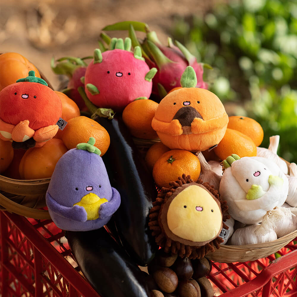 Cute Fruit Plush Bag Charm, Vegetables Keychain