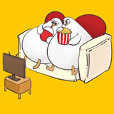 Chubby Couple Seagull Stuffed Animal Plush Toy with Plush Sofa