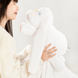 Cartoon Long-eared Rabbit Plush Toy with Flannel Blanket