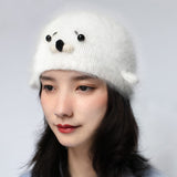 Hand-knitted Baby Seal Hat