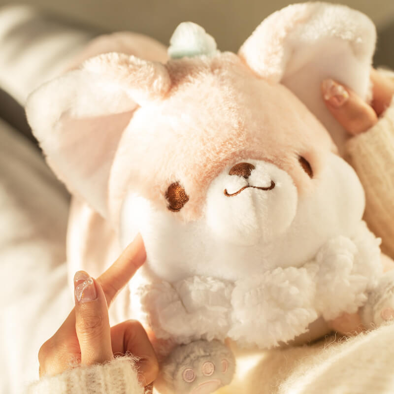 Cartoon Stuffed Pink Fox Plushie, Cute Animal Plush Toy