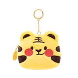 Cute Plush Zippered Tiger Coin Purse