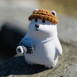 Handmade Polar Bear Ceramics Figurine