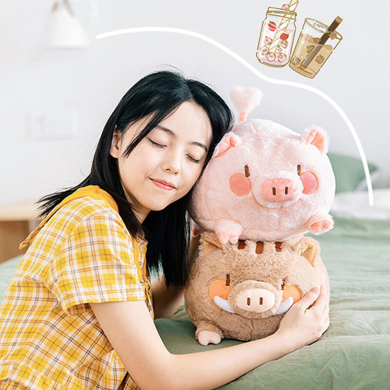 Soft Chubby Pig Plush Hugging Pillow Stuffed Animal Doll Toy