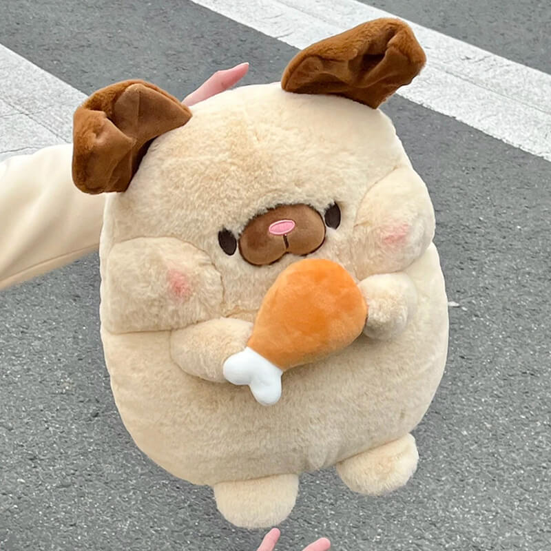 Cartoon Greedy Dog Stuffed Animal Plush Toy, Cute Plushies