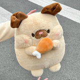 Cartoon Greedy Dog Stuffed Animal Plush Toy, Cute Plushies