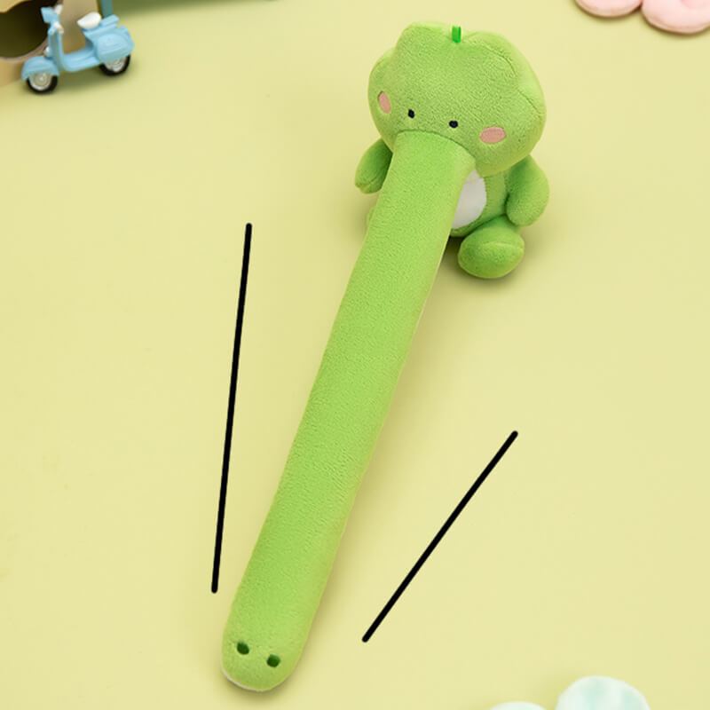Long Nose Crocodile Stuffed Plush Toy, Body Massage Hammer